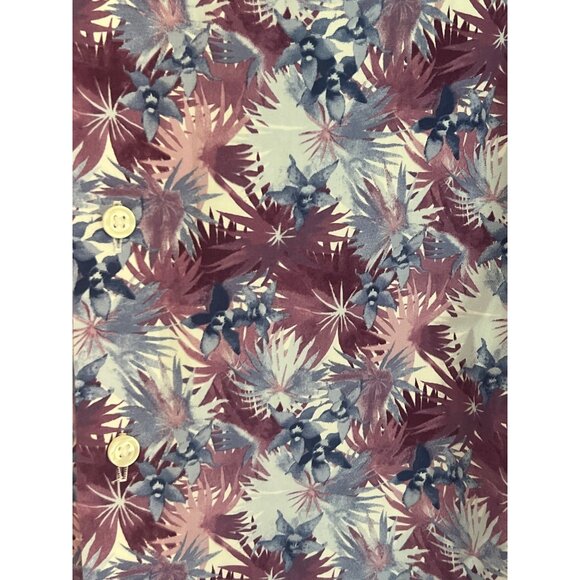 Egara Purple Non-Iron Floral Men's Button Down Long Sleeve Shirt Large - Picture 3 of 5